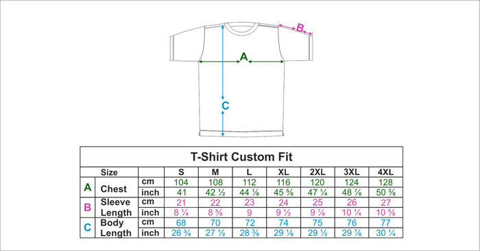 Shirt 2024 size guide